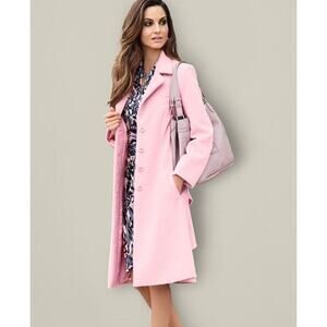 Venus Pink Ruffled Back Coat and Jacket, NWOT Size 10